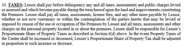 step 8.3 check the rest of the provisions - filling out the triple net lease agreement
