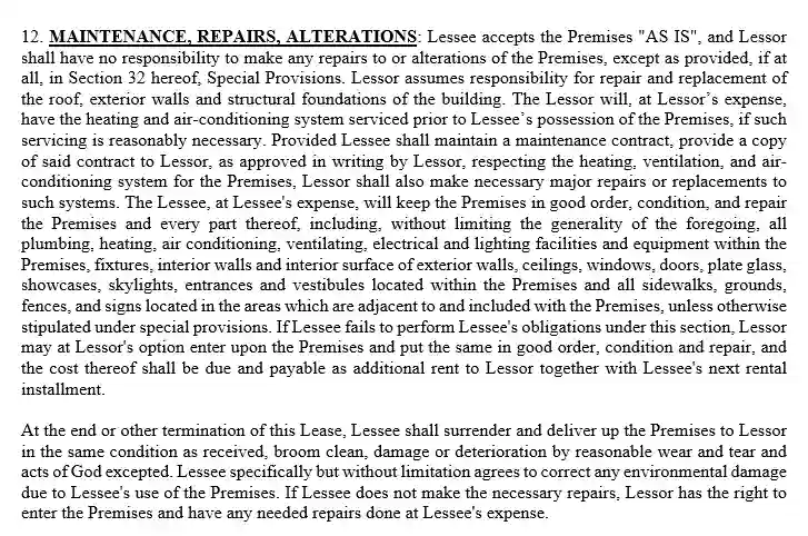 step 8.5 check the rest of the provisions filling out the triple net lease agreement