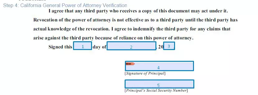 Step 4 to filling out a california general power of attorney sample - verification