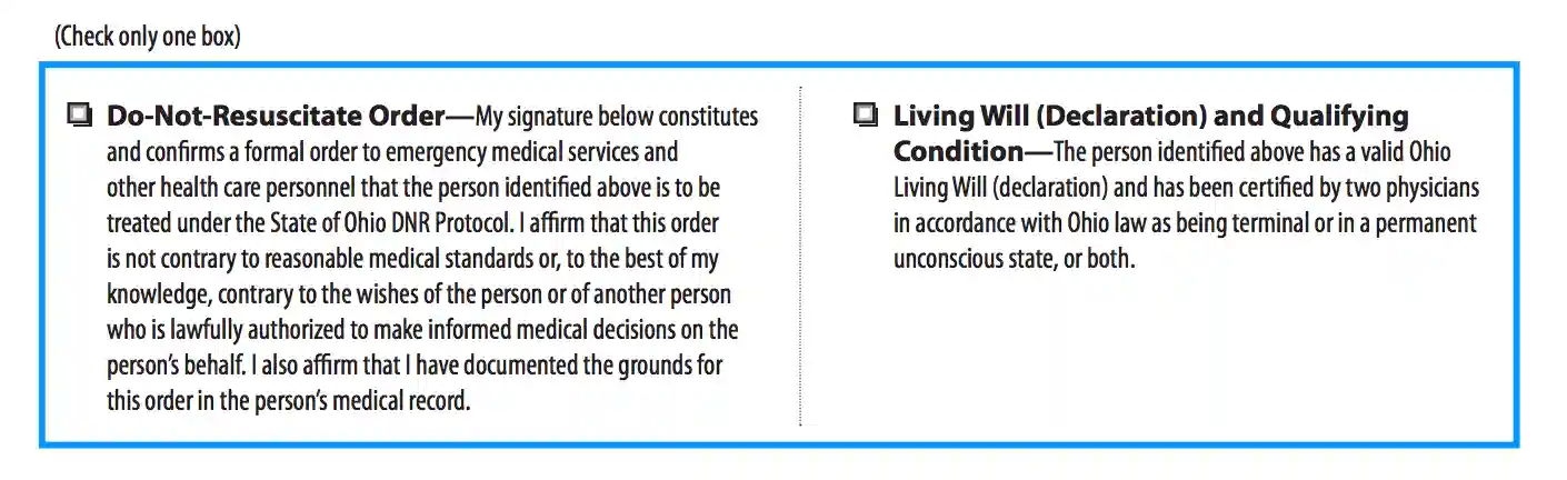 step 3.2 to filling out the ohio dnr form specify the status of the dnr order
