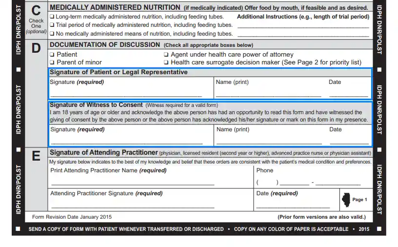 step 6 to filling out the illinois dnr form - sign dnr form