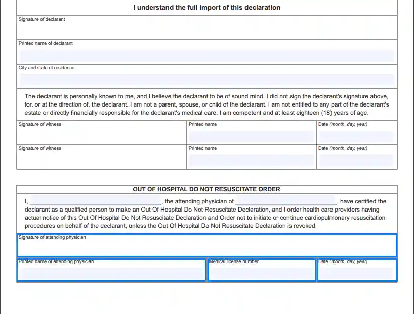 step 6 to filling out the indiana dnr form - fill in personal data about the physician