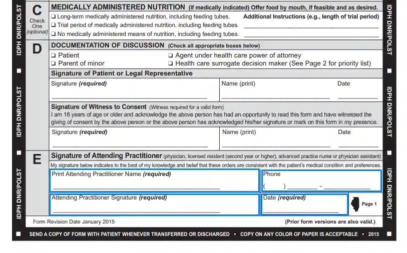 step 7 to filling out the illinois dnr form - approval of the form’s validity by a practitioner