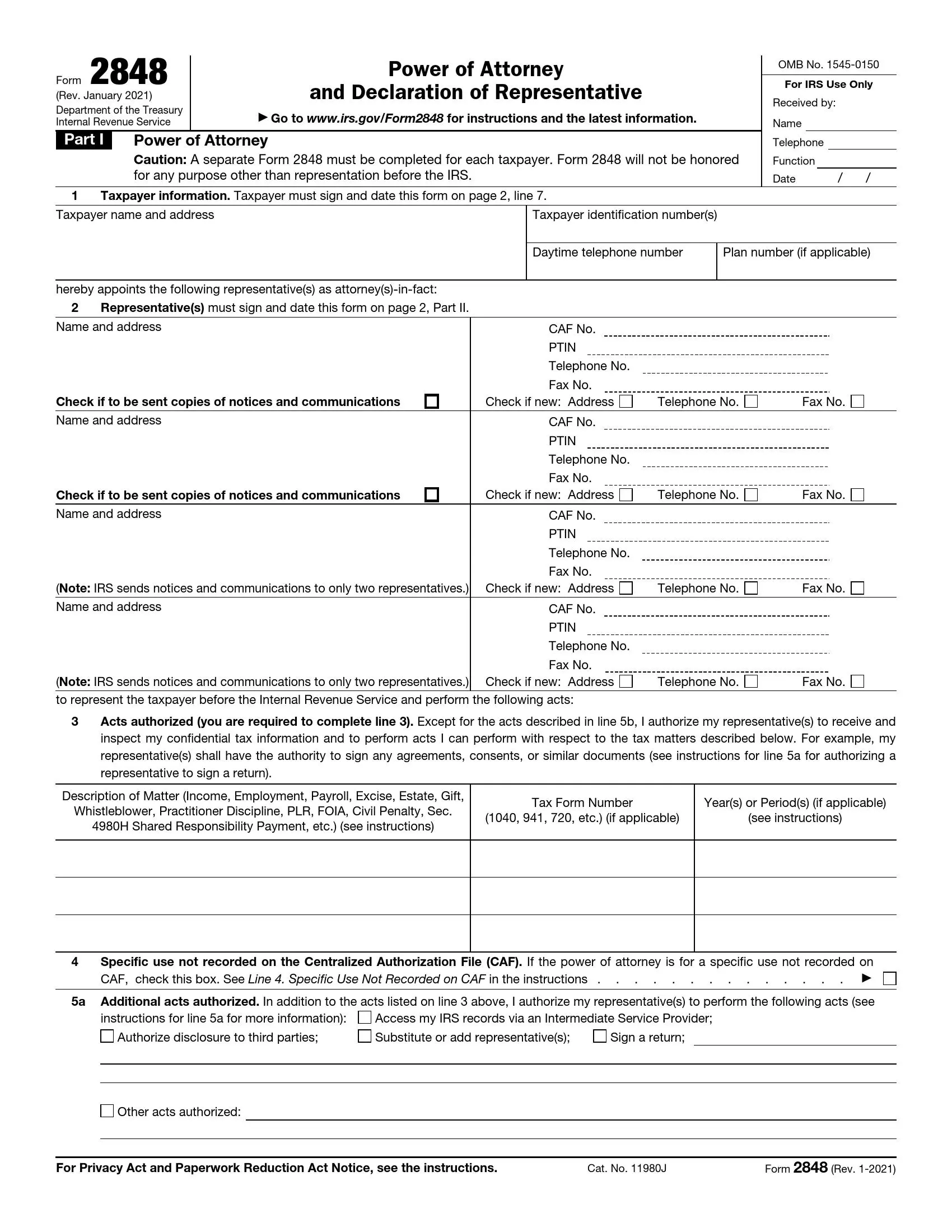 irs form 2848 preview