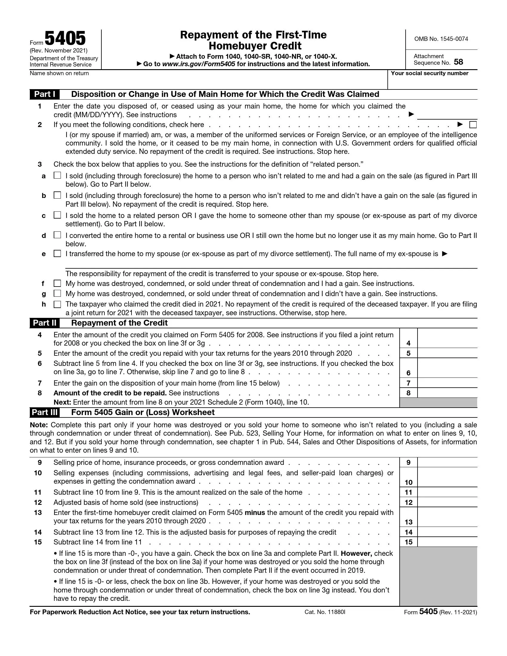 irs form 5405 rev 11 2021 preview