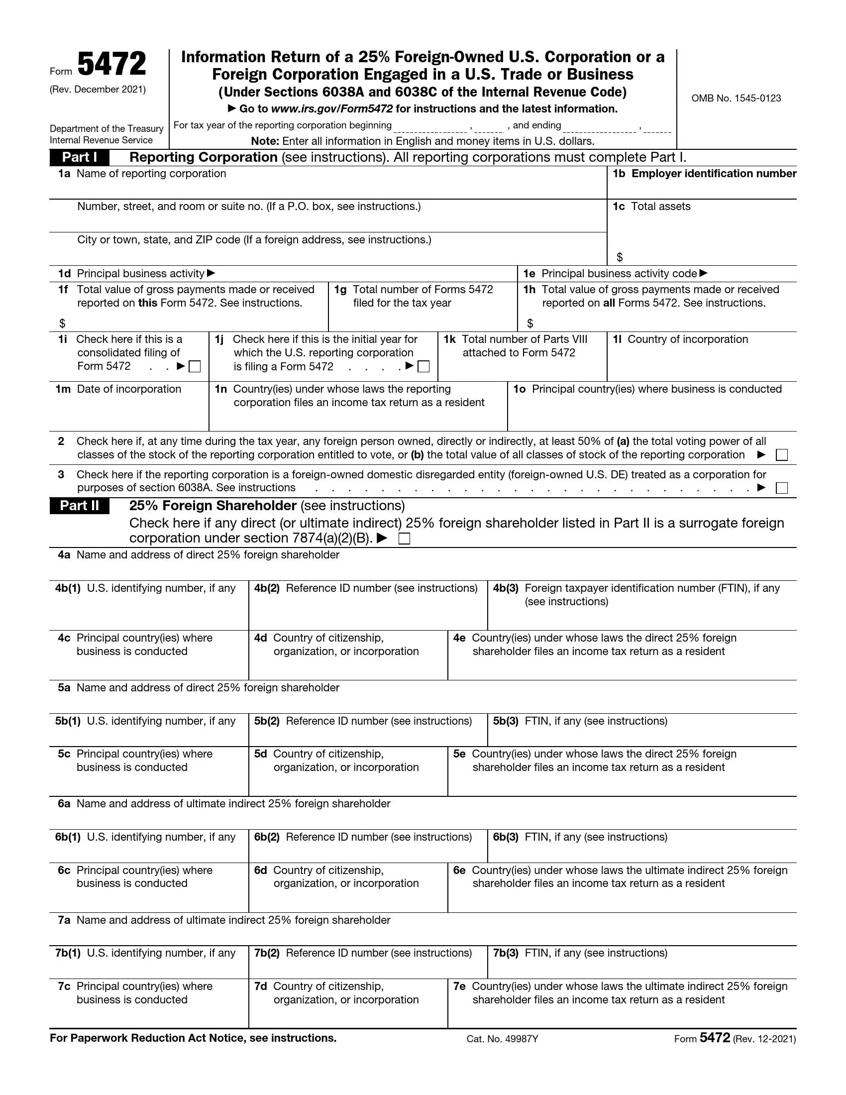 irs form 5472 rev 12 2021 preview