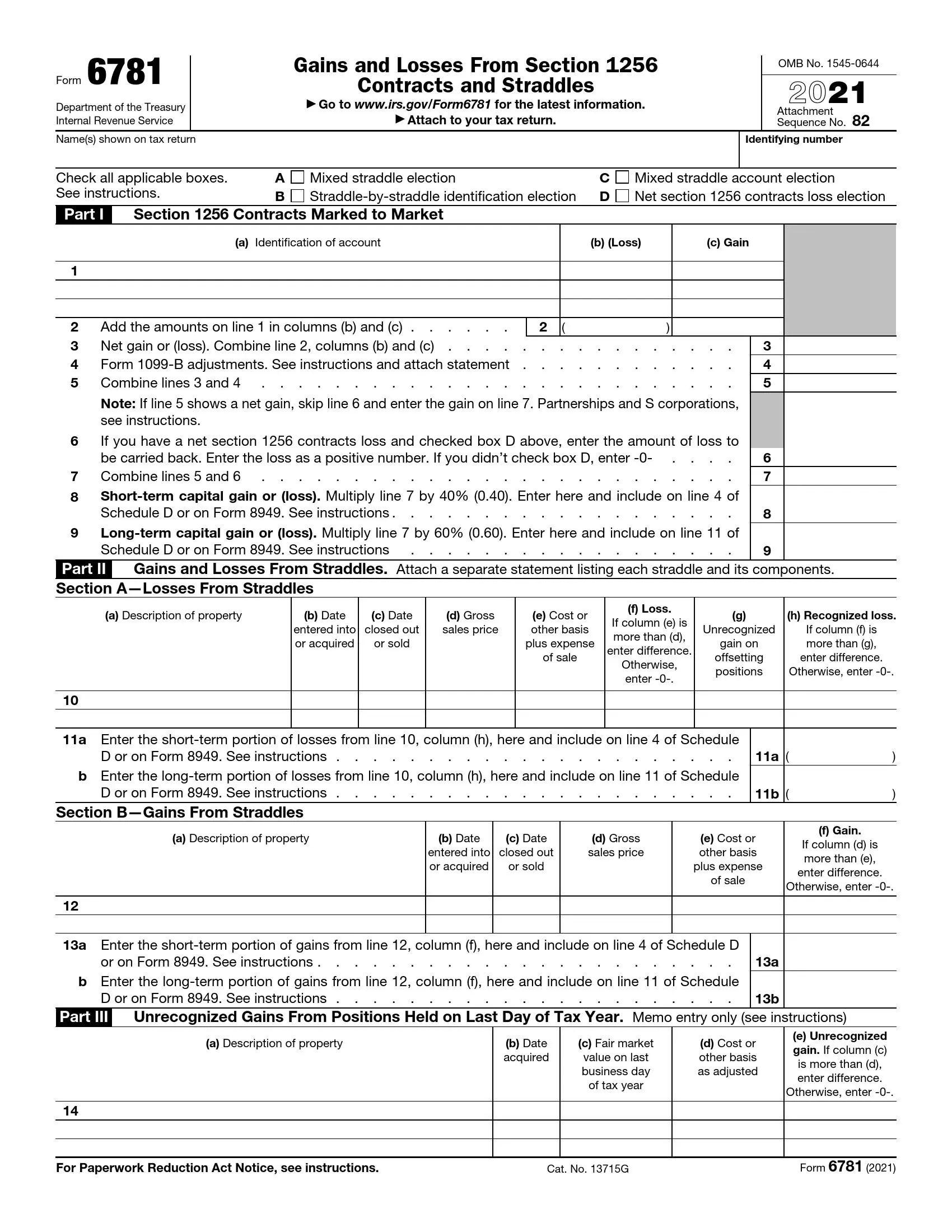 irs form 6781 2021 preview