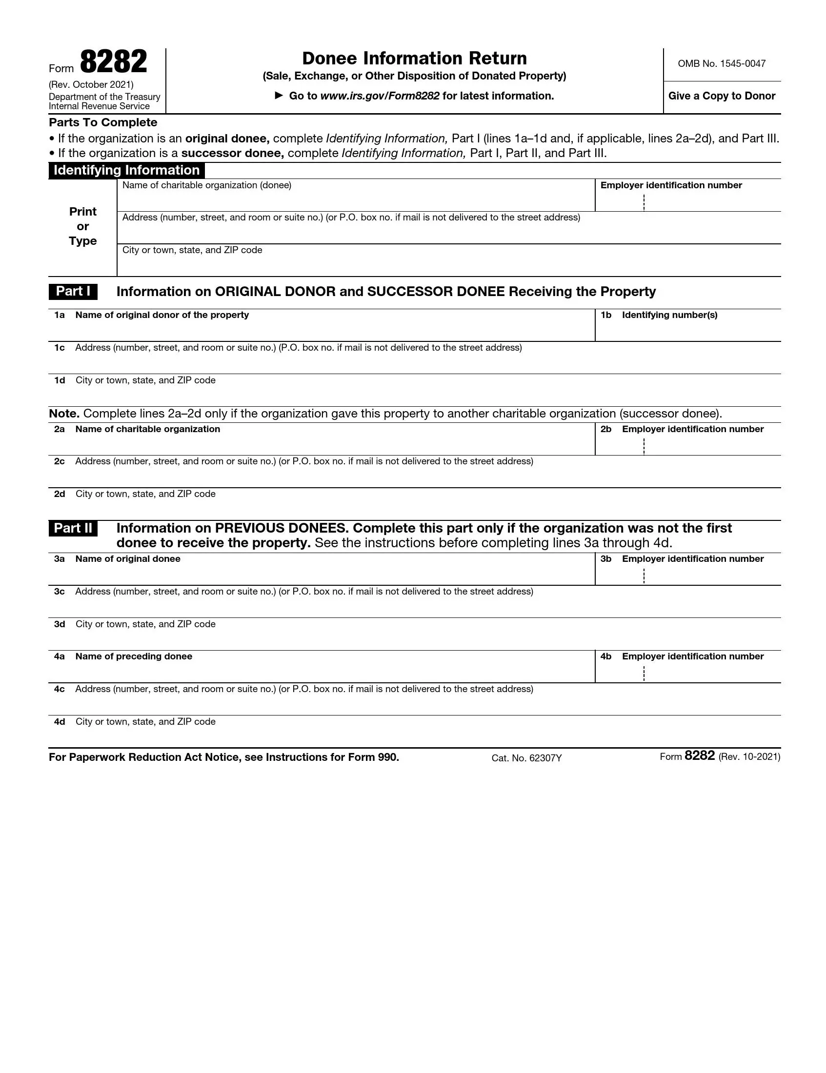 irs form 8282 rev 10 2021 preview