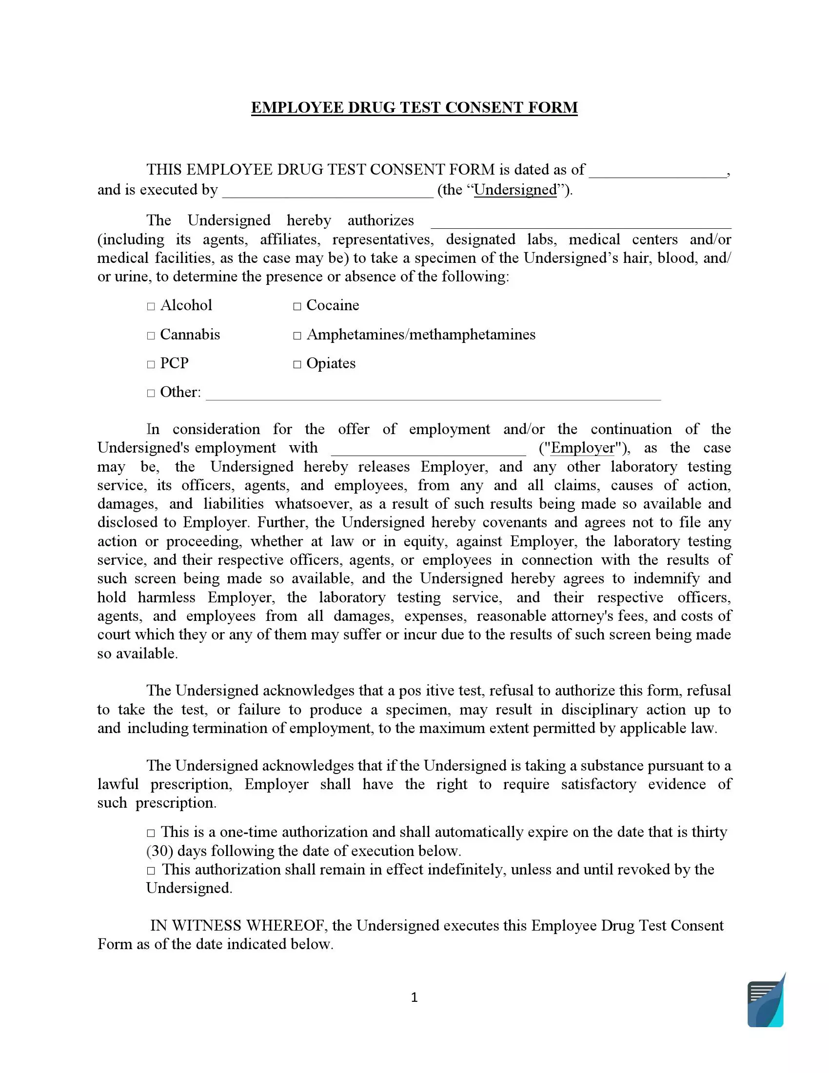 employee-drug-test-consent-form-preview