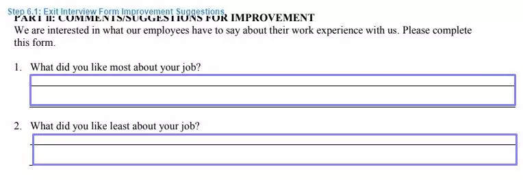 Exit Interview Form - Download PDF Document for Printing